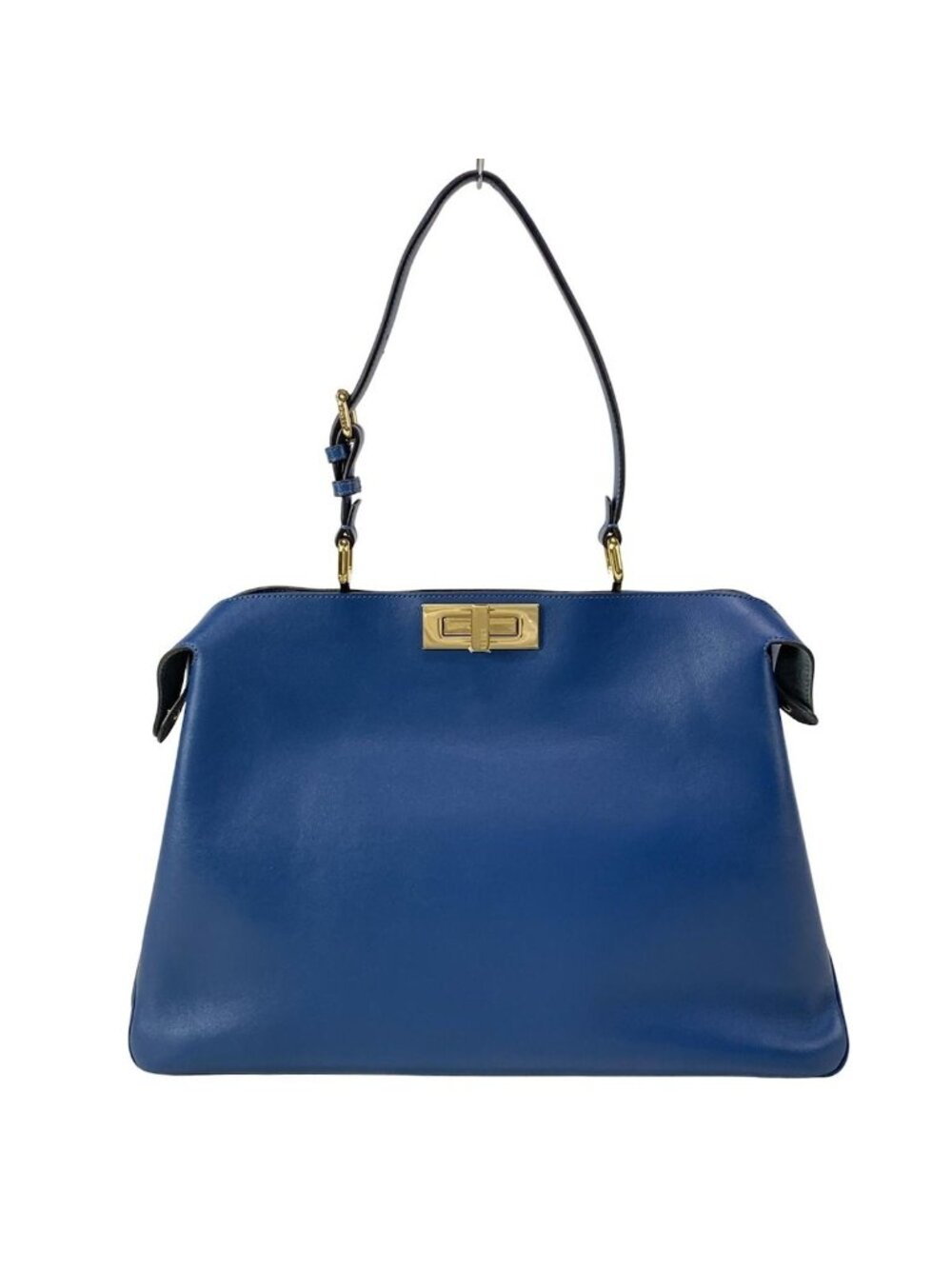 Fendi Handbag Peekaboo Soft Large Blue Leather